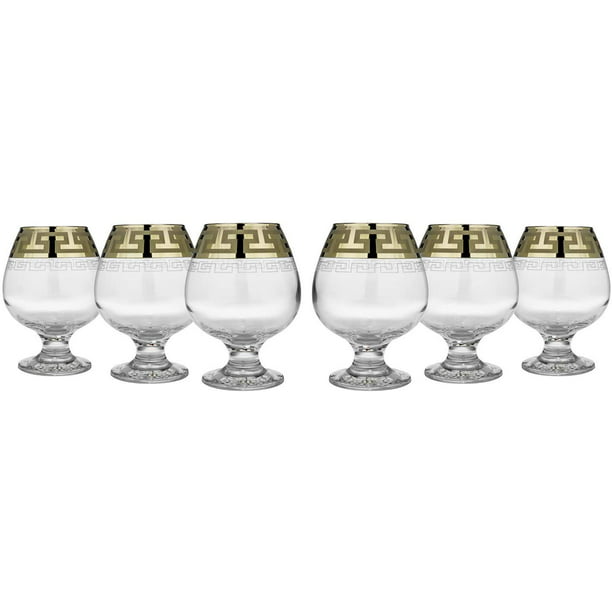 Lav Sultan Misket Gold Rim Set of 6 Wine Glasses 210 ml Gift Box